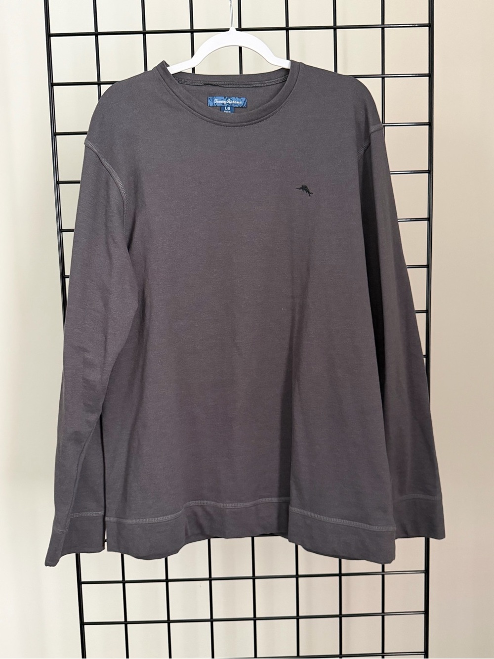 Tommy Bahama Long Sleeve Crewneck Shirt - Charcoal